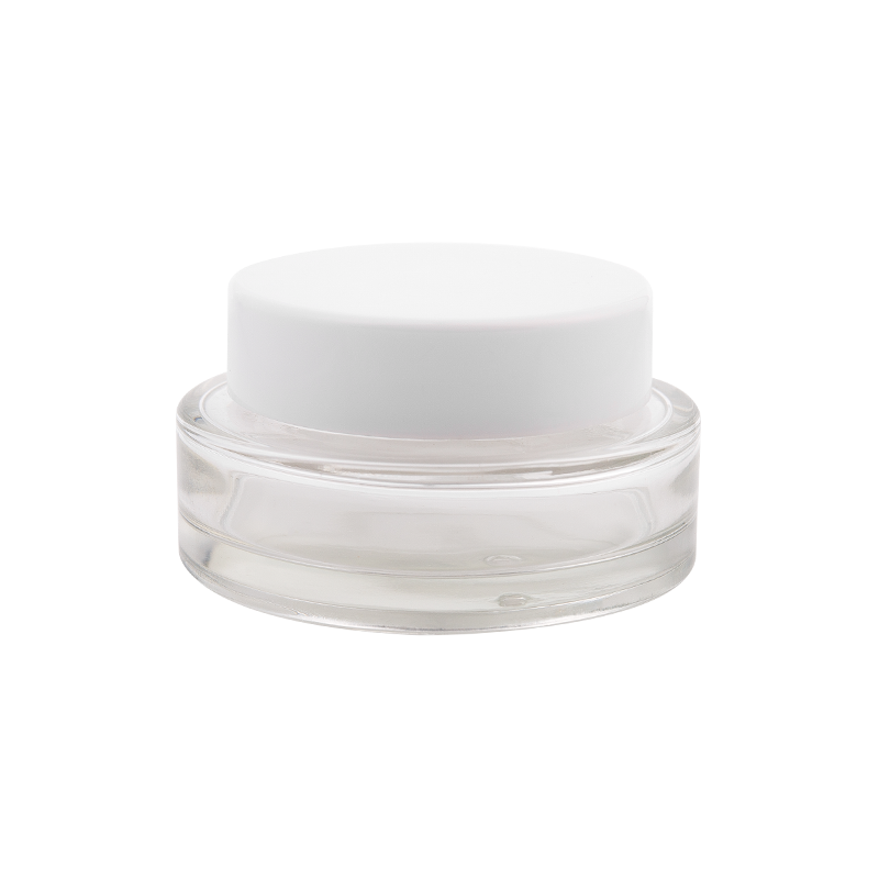 Công suất 50g Jar Kem thủy tinh phủ mờ thanh lịch