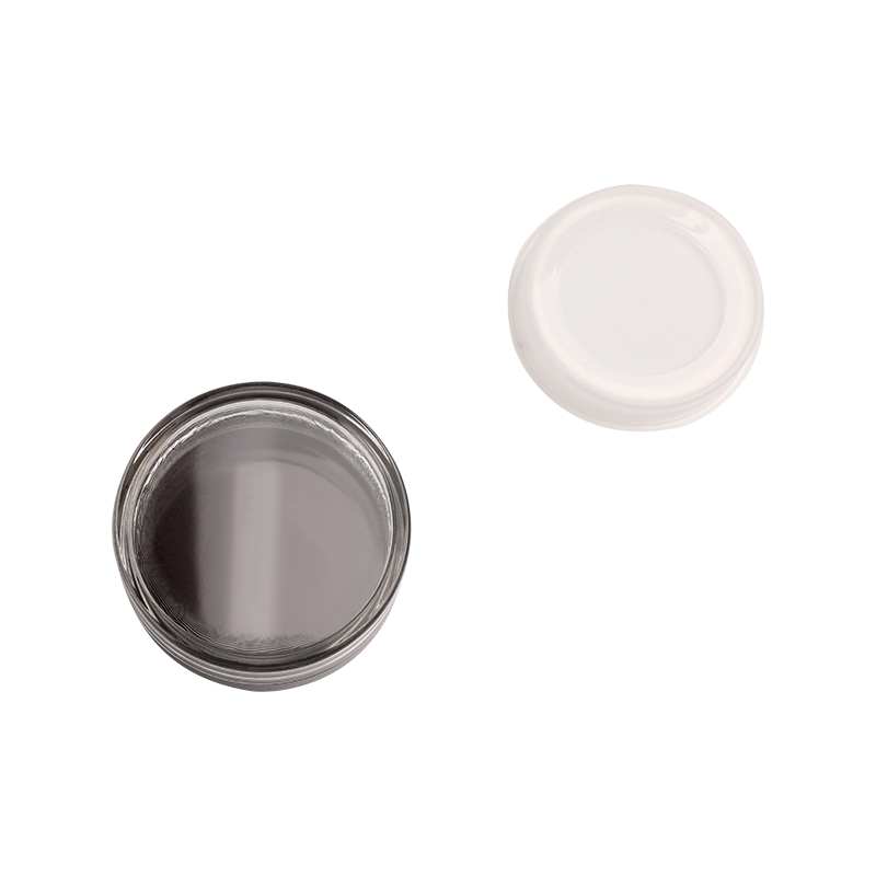 Clear Pet Cosmetic Jar với nắp ABS trắng